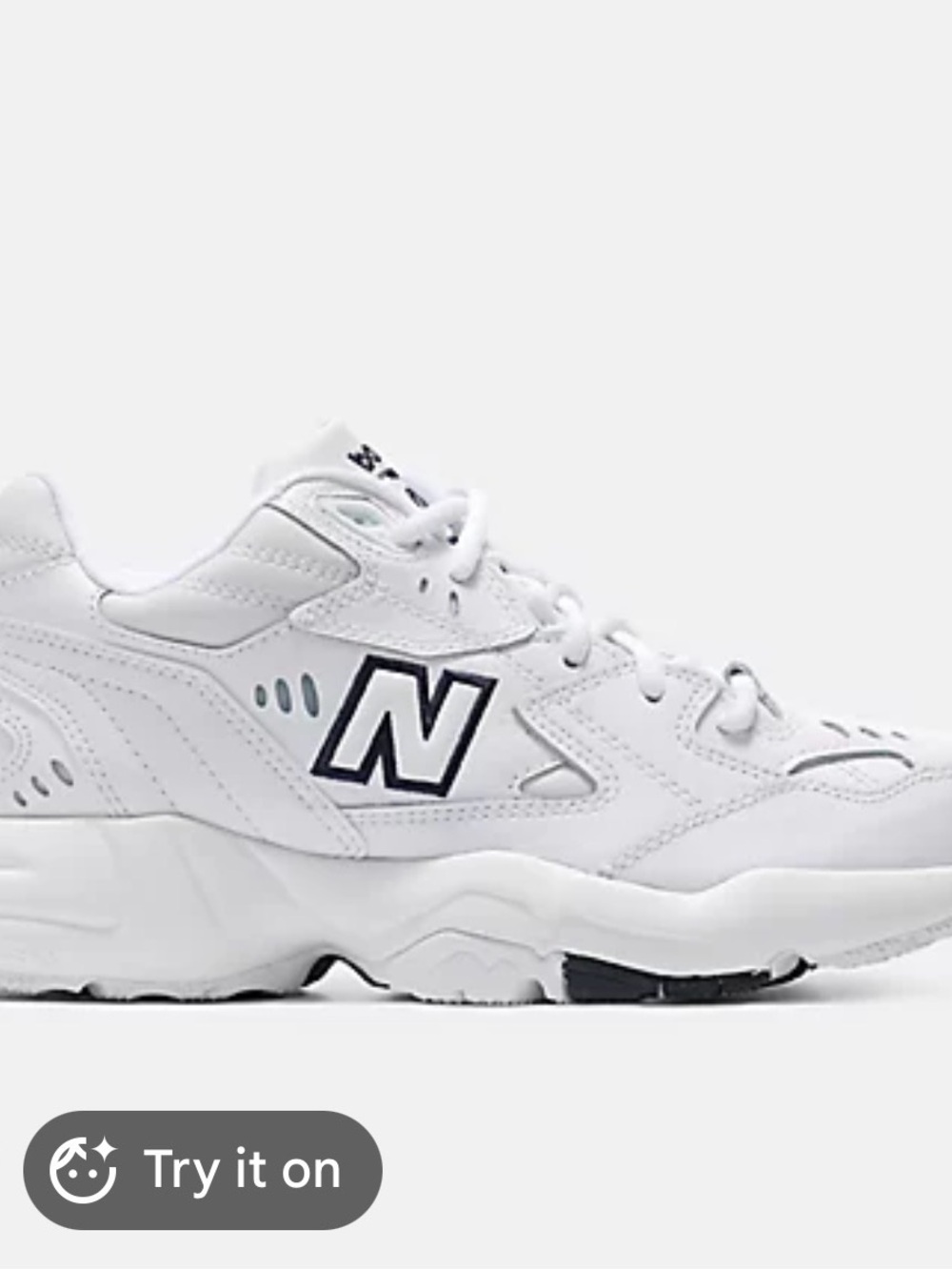 New Balance White Athletic Sneakers with Black Logo 608 Men’s Size 12